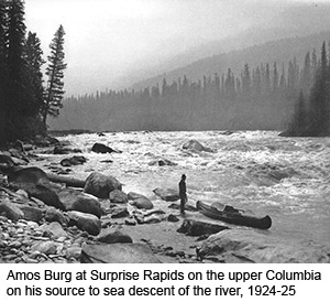 Amos Burg at Surprise Rapids, Upper Columbia River