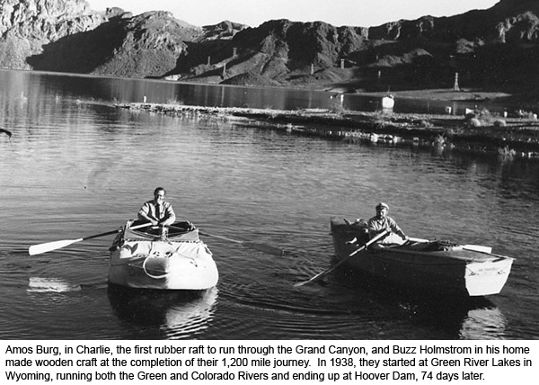 Amos Burg and Buzz Holmstrom at the End of the 1938 run of the Green and Colorado Rivers