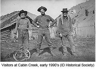 Visitors at Cabin Creek, Early 1900's