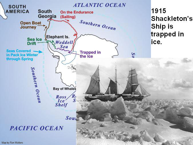 Shackleton's Ship is Trapped - Map