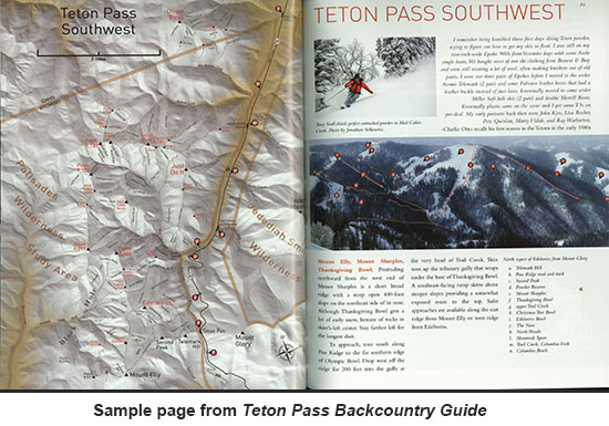 Sample page: Teton Pass Backcountry Guide
